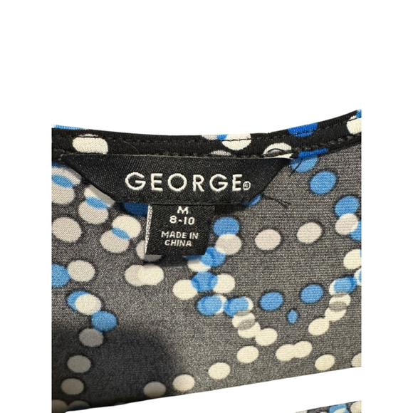 George Dress Size M Black Blue - Picture 2 of 4